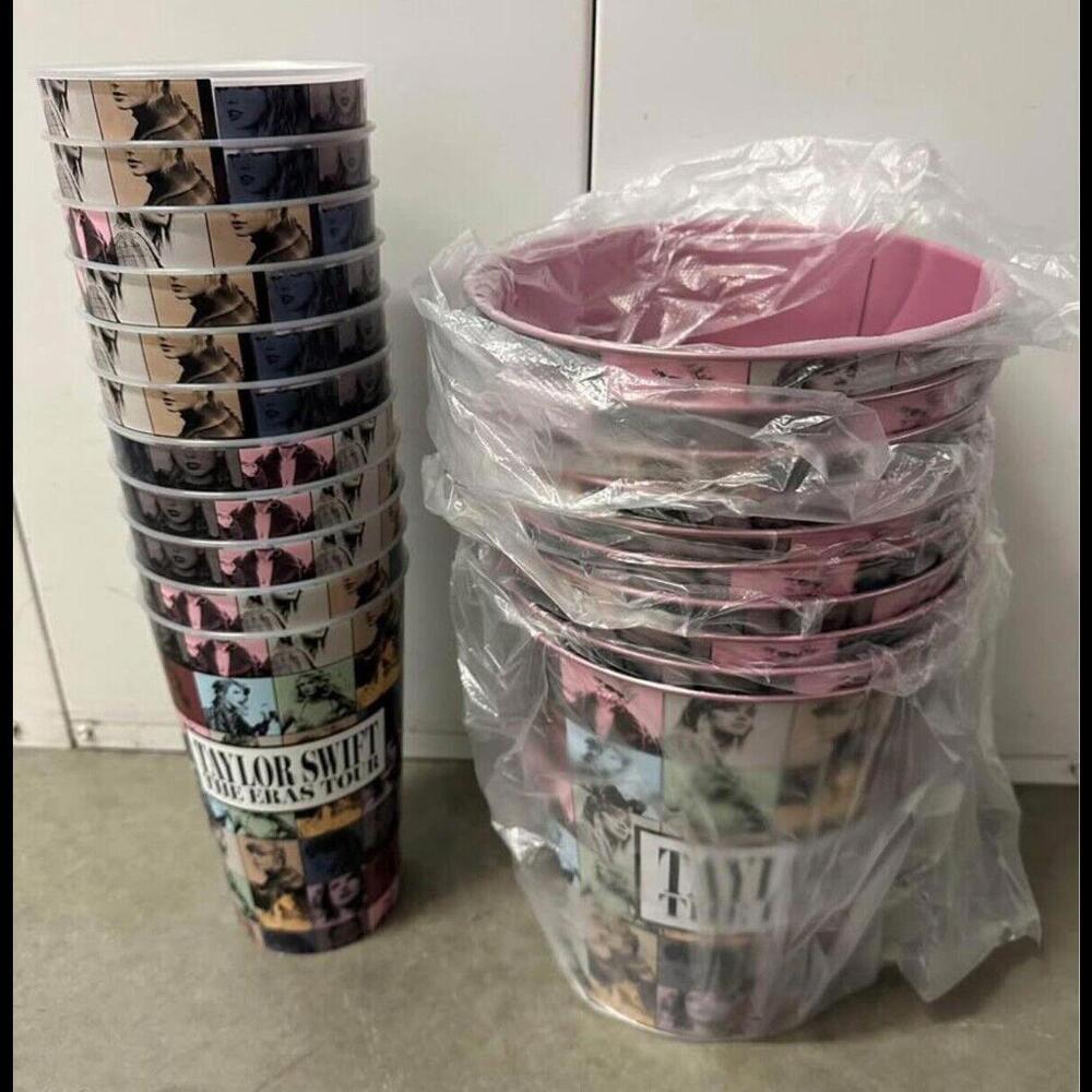 Pack of Taylor Swift 10 cups (42oz) and 10 tin buckets NEW